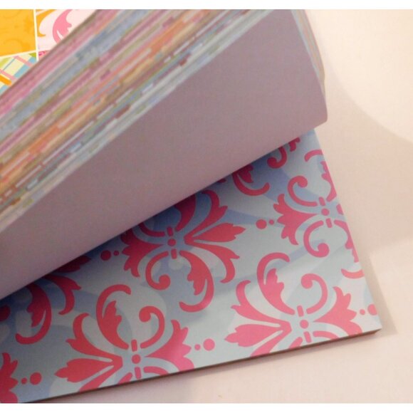 Scrapbook Paper Pack 12x12 Approx. 180 Pages Colorful Fleur de Lis Circles Lines - Picture 15 of 16